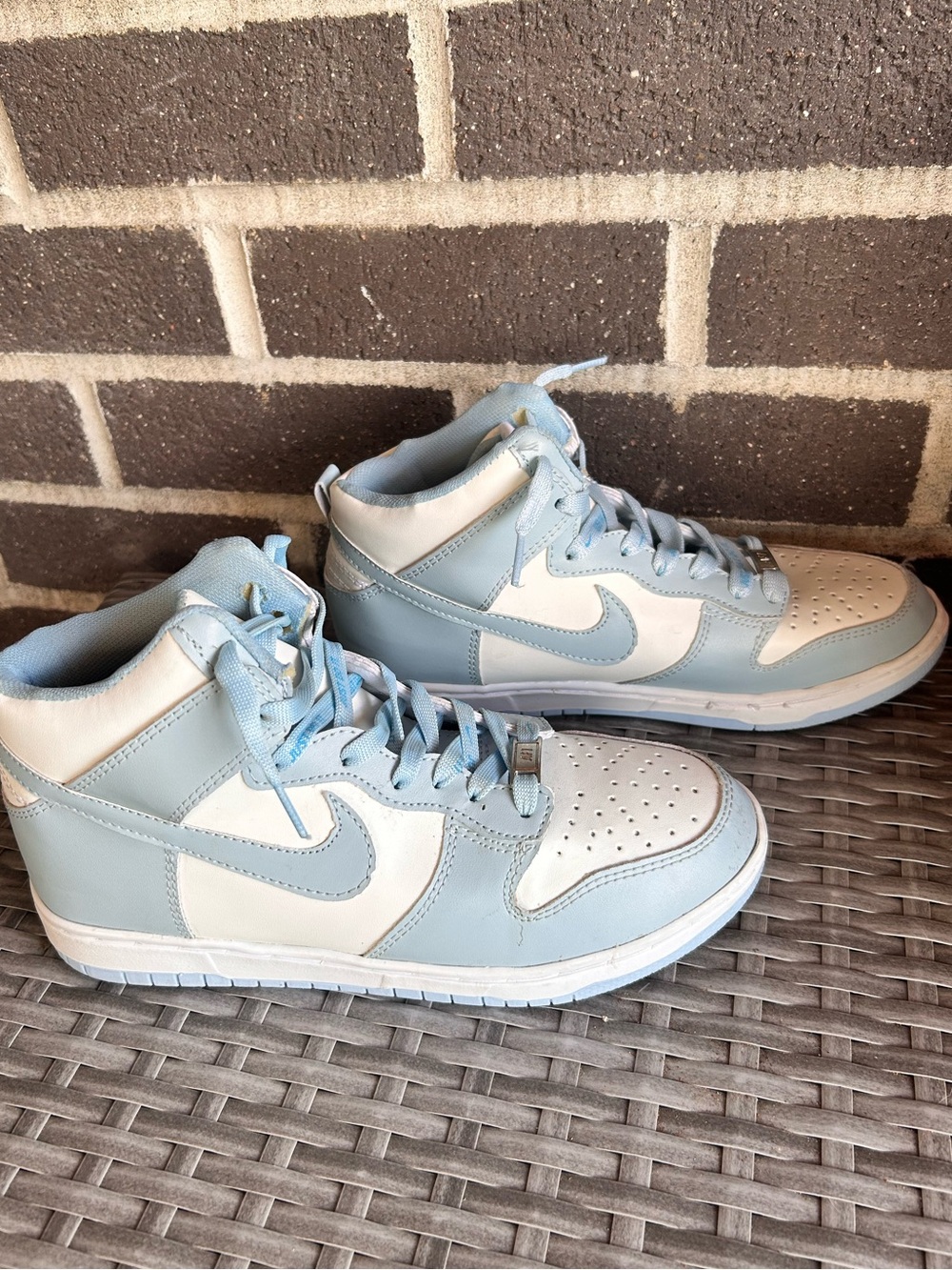 Nike Athletic Shoe, Light Blue and White, Size 8.5